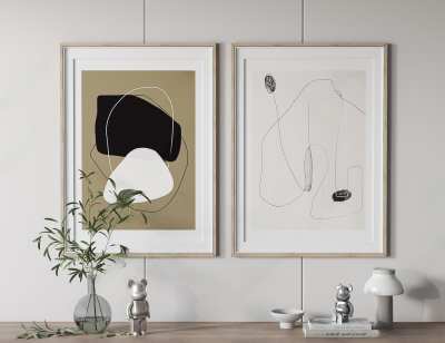 北欧装饰画3D模型下载